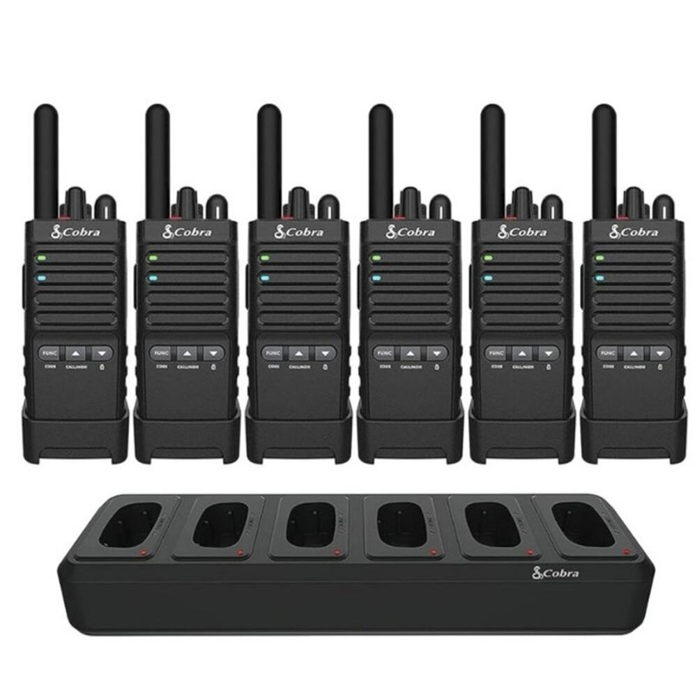 Cobra‎ PX650 Two-Way Radio 6-Pack Walkie Talkies Long Range Rechargeable NEW